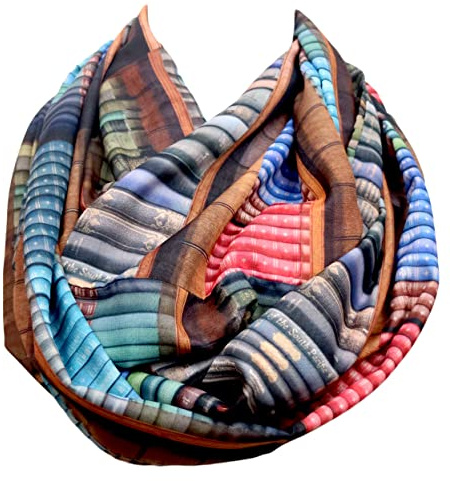 Di Capanni Book infinity scarf Library Bookshelves womens literary gifts nerdy bookworm book lover (MultiColor), One Size