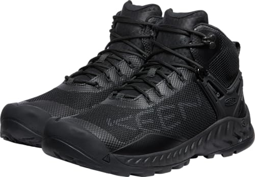 KEEN Herren NXIS Evo Mid Waterproof Wanderstiefel, Triple Black, 44.5 EU