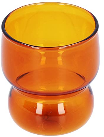 Cyrank Tasses à café en verre sans poignée, tasses à café en verre borosilicate Verres à boire Tasse à café glacée transparente Verres à bière pour eau, jus, bière, boissons et cocktails(Brun)