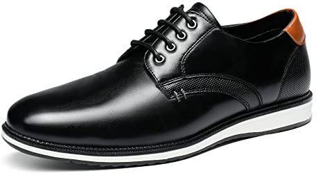 Bruno Marc Herren Anzugschuhe Schnürhalbschuhe Klassischer Business Derby Oxford Hochzeit Schuhe Schnürschuh Lederschuhe,Size 40,Schwarz,SBOX2225M-E