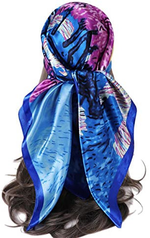 FAIRYGATE Tuch 90x90 Hijab Kopftuch für Damen 1 Stück Einfarbig Satin Kopfbedeckung Frauen Schal Turban 90x90 cm 80022