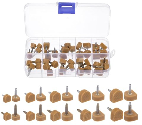 QUARKZMAN 20 Paires Haut Talon Remplacement Conseils trousse 8/9/10/11/ 12mm U Forme Chaussures Talon Réparation Protecteurs Capuchons Chevilles pour Haut Talon Chaussures, Beige