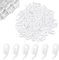 100 Pezzi Gancetti Tende, Ganci per Tende, 28 X12 mm Gancio Tenda Rinforzato in Plastica per Tende da Doccia, Tende per Finestre e Tende per Porte