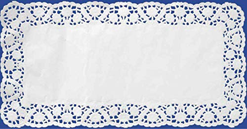 VEPATIM 100 Deko-Tortenspitzen eckig weiß 36 x 46 cm