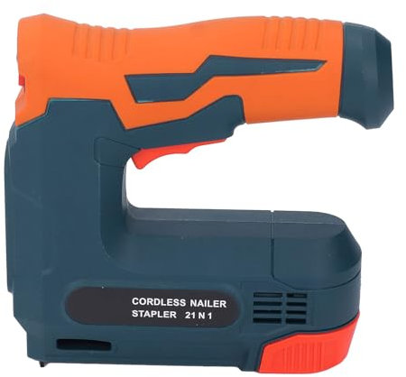Grapadora eléctrica, grapadora eléctrica 2 en 1 con 2000 clavos, agarre ergonómico y cómodo, kit de clavadora de clavos inalámbrico portátil para tapicería, manualidades