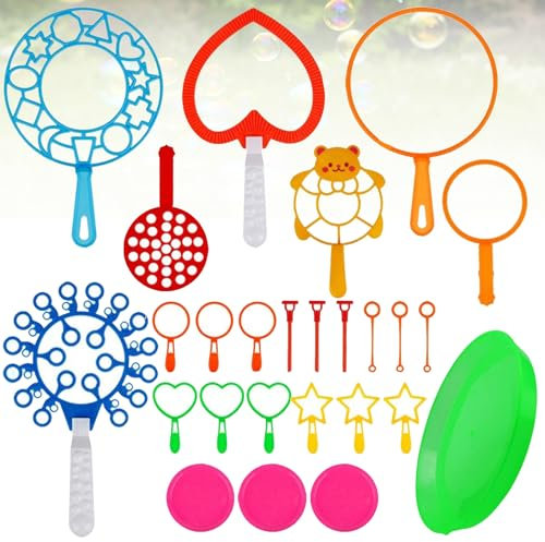 AUNGKWANG Seifenblasen Hochzeit, 26 Stück Seifenblasen Stab, Seifenblasen Set, für Indoor und Outdoor Bubble Maker Spiele, Perfekt für Partys, Hochzeit, Garten