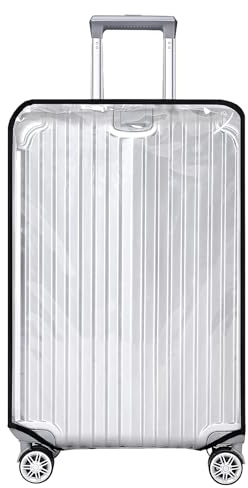 WatDenyFine Lot De 4 Housses De Protection ImperméAbles pour Valise Housse Valise Protection De 28 Pouces - Transparent - ProtectionDeValise - pour Voyage en Avion, Transparent, 24 (60,96 Cm)