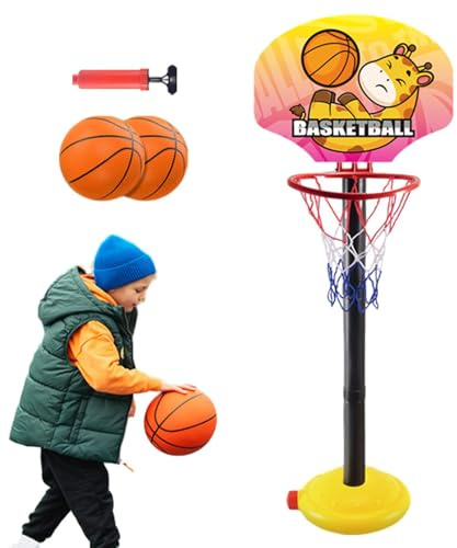 Bärbar basketställ för barn - Bärbar basket justerbar målhöjd | Basketuppsättning för inomhus- och utomhusbruk, leksaksbasketuppsättning, leksaker för tidig utbildning och träningsvanor, fö