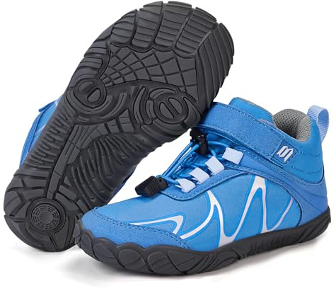 Barefoot Shoes Children's Barefoot Shoes Boys Girls Lightweight Hiking Shoes Minimal Barefoot Trainers Outdoor Water-Repellent Non-Slip Barefoot Shoes Kids, blue, 12.5 UK Child