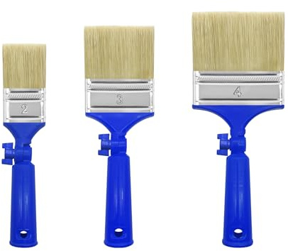 Angled Paint Brush Set – 3 Pack (2”, 3”, 4”) Multi-Angle Flat Brushes – Flexible Angle Design for Edges, Trim, Walls, Ceilings & Outdoor Projects – Durable Bristles & Comfortable Grip