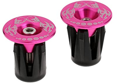 MagiDeal VTT Vélo Guidon Grips Bouchon Poignée Barre Embouts de Bout Accessoire, Rose Rouge, 2.5cm