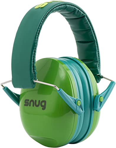 Snug Kids Earmuffs – Noise Reduction for Toddlers & Children – Adjustable, Lightweight, Foldable, Soft & Comfortable - Green