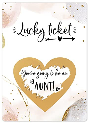 Joli Coon Pregnancy Announcement Scratch Card, Aunt Reveal | 350gsm designer paper, tactile UV finish, scratch panel, premium stationery for a memorable reveal