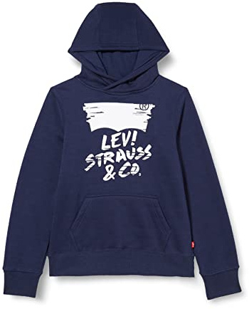 Levi's Kids Garçon Sketched logo pullover hoodie, Bleu ( Naval Academy ), 12 ans