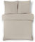 Stupendo 3 teilig Seersucker Bettwäsche Bettgarnitur Set Bettdeckenbezug 200x200 cm - 2 x Kissenbezug 80x80cm - mit Reißverschluss Oeko-TEX Zertifikat Beige - Creme