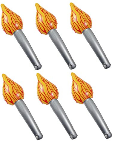 HEMOTON 6 Pièces Torche Gonflable Torche Sportive Torche Luau Torche Des Jeux De Compétition Torche à Feu Artificiel Accessoires De Torches Drôles Jouets Pvc Polyvalent Décorations