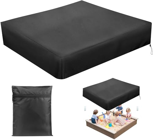 Sandkasten Abdeckung, 150x150x20cm Wasserdicht Abdeckplane Sandkasten, Sandkastenplane mit Kordelzug, Oxford-Tuch Wasserdicht, Winddicht, Staubdicht, Geeignet Zum Schutz Von Kinderspielzeug
