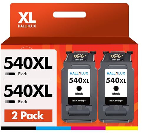 HALLOLUX PG 540XL Schwarz Druckerpatronen Kompatibel für Canon PIXMA MG3650S Patronen TS5150 TS5151 TS5100 MG3600 MG3650 MG4250 MG3550 MG2255 MX374 MX525 MX535 MX470 MG3150