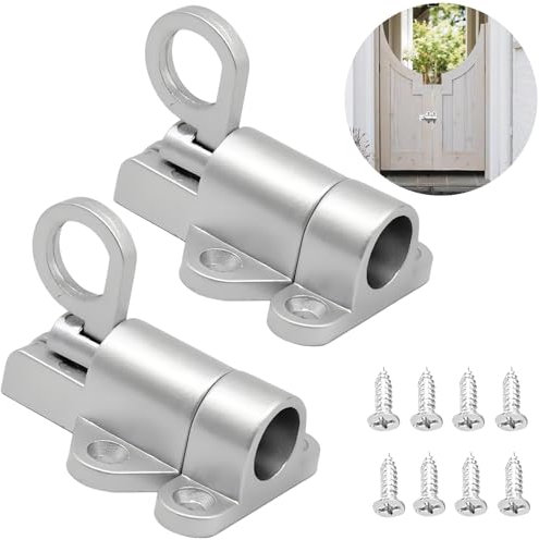 2 Chiudiporta Automatico Facile da Installare Delle Porte Spingere Per Aprire Serratura Chiavistello Della Serratura Della Porta Lega Di Alluminio con Viti Autobloccante Chiudi Automatico (argento)