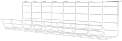 KFRNXNEWQ Bandeja Portacables Bajo La Mesa Bandeja de gestión de Cables Debajo del Escritorio con Tornillos, Cesta de Bandeja de Cables for cocinas domésticas, gestión de Cables para Cables(White)