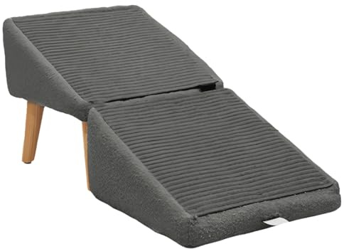 zwxqe Rampa para mascotas, escalones antideslizantes para perros, diseño portátil ligero, suministros reutilizables para gatos y perros, ayuda resistente para escalar, ideal para mesita de noche, sofá