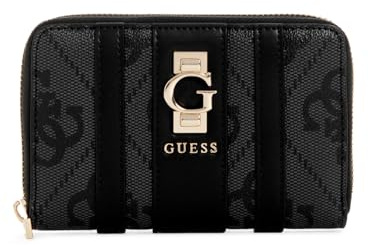 Guess Geldbörse Erenia Zip Around Wallet Coal Logo dunkelgrau