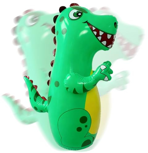 Hbbgdiy Sac de Boxe Gonflable pour Enfants Sac de Boxe Dinosaure en PVC 47 Pouces Haut avec Rebond Rapide, Jouet Amusant pour garçons et Filles, soulagement du Stress en intérieur et en ex