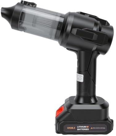 AMONIDA Aspirateur de Voiture sans Fil 2 en 1, Aspiration Puissante de 20kpa, Moteur de 120W
