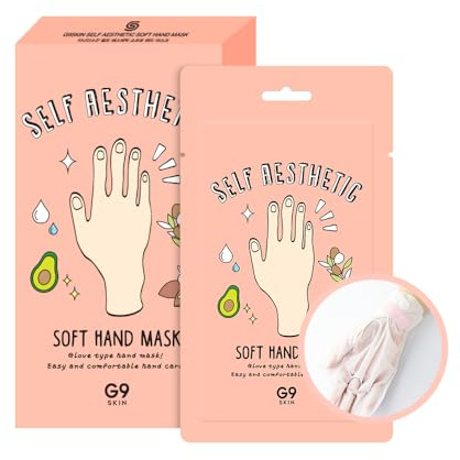 Masque pour les mains, gants hydratants pour réparation de peau endommagée, sèche, rugueuse, craquelée, traitement spa à la maison pour hommes et femmes, 1 x 10 ml