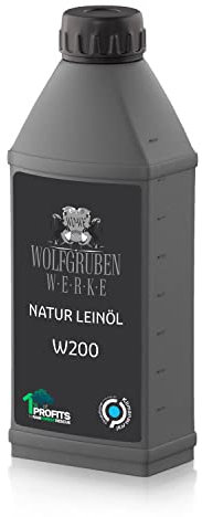 WO-WE Natur Leinöl 1L Holzöl lebensmittelecht Holzschutz Holzpflege Pflegeöl Eiche Buche