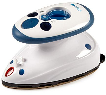 Dritz Mighty Steam Iron Portable Mini Iron White/Blue