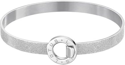 LOTUS STYLE Pulsera Acero Inoxidable Mujer LS2080-2/1 - Sofisticado Brazalete con Pulido y Acabado Refinado 6,1 cm - Ideal para Regalo de Cumpleaños - Aniversario - Ocasiones Especiales