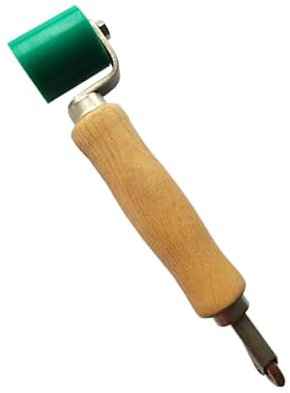 Rullo a pressione per cuscinetti a sfera in silicone da 40 mm, con rullo in ottone da 6 mm, per pistola ad aria calda saldatrice in plastica (verde)