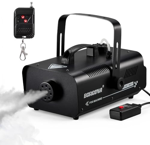 BORGOVA 1000W Professional Fog Smoke Machine, 5000 CFM with 1L Tank, 160ft Wireless Remote & Timer Control, 9-16ft Range - for Stage Halloween Parties Concerts Photography Clubs