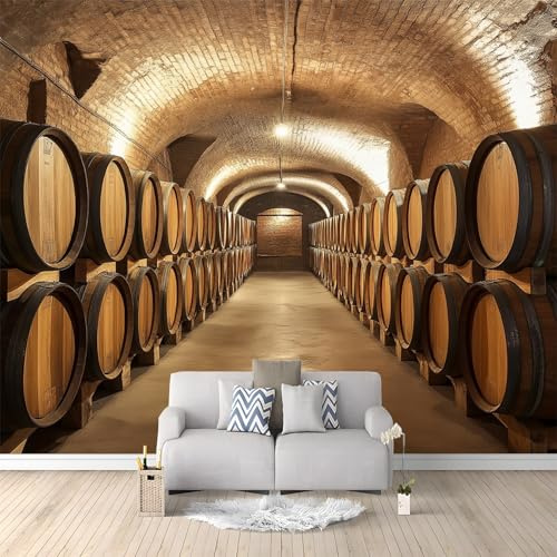 Fotomurales Bodega De Vinos Italiana De La Toscana 400x280 cm Papel Tapiz Fotográfico no tejido 3D Moderna Fondo De Pantalla Mural Decoración De Pared Sala Cuarto Oficina Salón