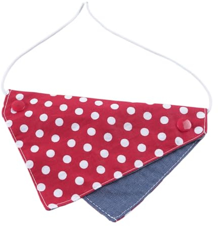 Foulard Cane Foulard Cane Cotone, Elegante Abbigliamento per Cani e Accessori, Regolabile Pet Polka Dot Foulard Triangolo Foulard Adatto per Cani di Piccola taglia media e Gatti