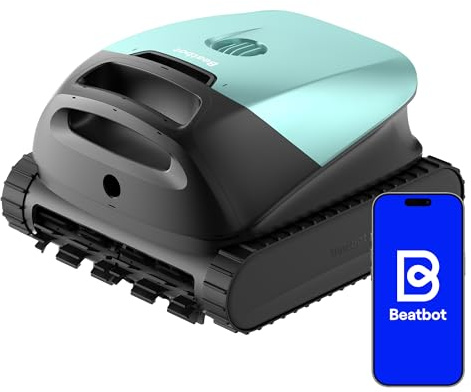 Beatbot (2026 Nuevo) Sora 10 Robot Piscina limpiafondos y Paredes, Plataformas y línea de flotación, 25700 LPH, Estacionamiento línea flotación, 5l residuos,App,Piscinas enterradas/elevadas,Mint