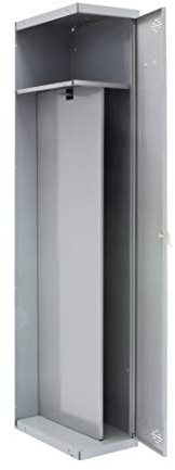 Simon Rack Taquillas Vestuario Metalicas, MÓDULO Adicional, 1 Puerta, Incluye Llave, Profesional, Doble Compartimento, 1800x500x500 mm, Gris - Simonlocker