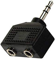 APM 422025, Adaptateur Jack, Diviseur Stéréo, Jack 3,5mm/2, Mâle vers Double Femelle, Compatible avec Ordinateur, Ecouteur, Téléphone, Transmission Sonore Stable et Rapide