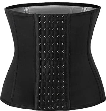 XDSP Sport Unterbrust Korsett Shapewear verstellbar Taillenmieder Damen Waist Trainer Cincher Gürtel Korsett (Schwarz, XL)