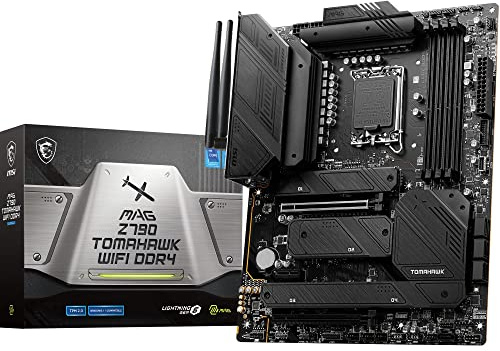 MSI MAG Z790 Tomahawk WiFi DDR4 Mainboard, ATX - Unterstützt Intel Prozessoren der 12., 13. & 14. Gen., LGA 1700-90A SPS VRM, DDR4 Memory Boost 5333+MHz/OC, PCIe 5.0 & 4.0 x16, 4 x M.2 Gen4, Wi-Fi 6E