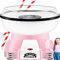 KESSER® Set di Macchine per Zucchero Filato per la Tua casa, con 30 Bastoncini di Zucchero Filato e cucchiai dosatori – Macchina retrò Cotton Candy, con Accessori – Altezza 22 cm – 500 W Rosa Bianco