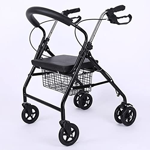 Upright Walker – Rollator Walker mit Sitz für Senioren, Stand Up Rollator Walker Rücken aufrecht Rolling Mobility Gehhilfe mit Sitzarmlehnen
