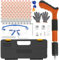 Mini Nagelpistole aus Stahl 3 Gänge Leistung einstellbar Wand Nagelpistole, Manuelle Nagelpistole mit 100 runden Nägeln, Einstellbare Schalldämpfer Stahl Nagel Pistole Pistole, orange Farbe (Orange)