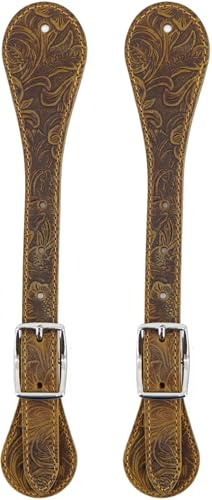 Jeereal Leather Spur Straps for Horse Riders,Western Men and Women's Boots Equipment,Double Ply Reinforced Stitching Spur Straps