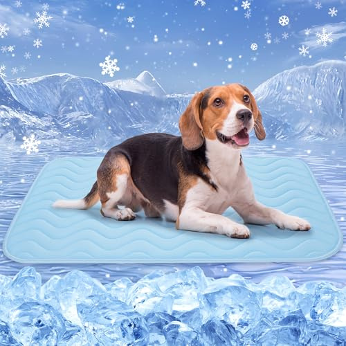 BaoDan Tappetino Refrigerante Cane, 90x56cm Tappeto Rinfrescante per Cani Gatti, Cuccia Refrigerante Lavabile, Cuscino Raffreddamento in Nel Caldo Estate, per Animali di Piccola Media Grande