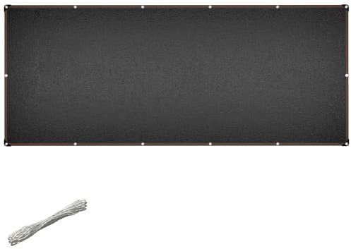 XMTECH Sonnensegel Rechteckig 2x5m, HDPE 150g/m², 95% UV-Schutz, Windfestes Schattentuch für Terrasse, Garten & Balkon, mit Befestigungsseilen, Anthrazit