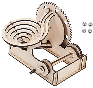 CORHAD 1 Set Wooden Cognitive Puzzle Hand Cranking Beads Rolling Ball Game for Safe Educational Plaything to Boost Imagination Creativity