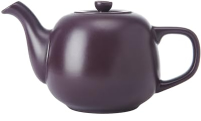 La Cafetière Théière classique traditionnelle à poignée confortable et bec verseur anti-goutte, sert 2 tasses, convient aux sachets de thé, facile à nettoyer, passe au lave-vaisselle, 650 ml, violet