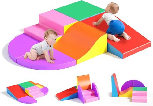 MINENICE Blocchi da costruzione in schiuma per bambini, grandi blocchi di schiuma, per arrampicata, per bambini, colore colorato 6